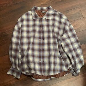 Elwood Clothing Long Sleeve Button Down Flannel Medium